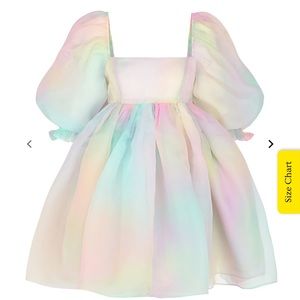 Selkie Rainbow puff dress